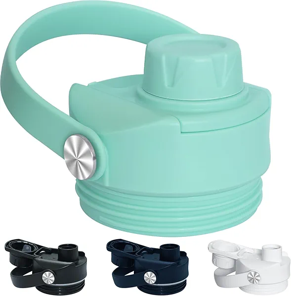Upgraded Chug Lid for YETI Rambler Water Bottle 12 18 26 36 oz Accessories,Big Handle Spout Cap for Rtic Lid Accessories