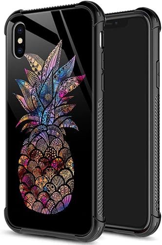 Miniatura 29 de funda para iPhone X/XS, vidrio templado 9H, diseños para niñas y mujeres, de silicona suave TPU, resistente a los golpes, de 5.8 pulgadas, Girasoles