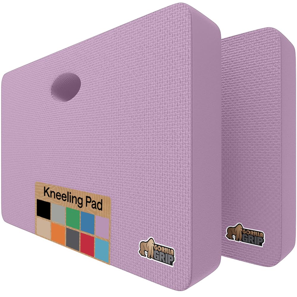 GORILLA GRIP® Extra Thick Foam Kneeling Pad for Gardening, 17.5x11 Purple