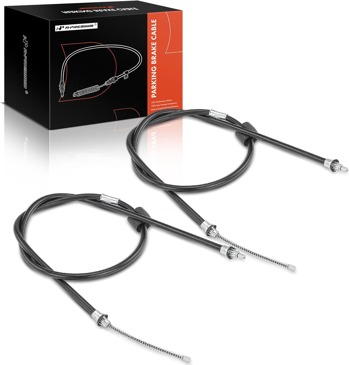 A-Premium Rear Driver and Passenger Side Parking Brake Cable Assembly Compatible with Dodge & Plymouth Models: Neon, 2-PC Set - Replace# 4509892AC, 4509893AC