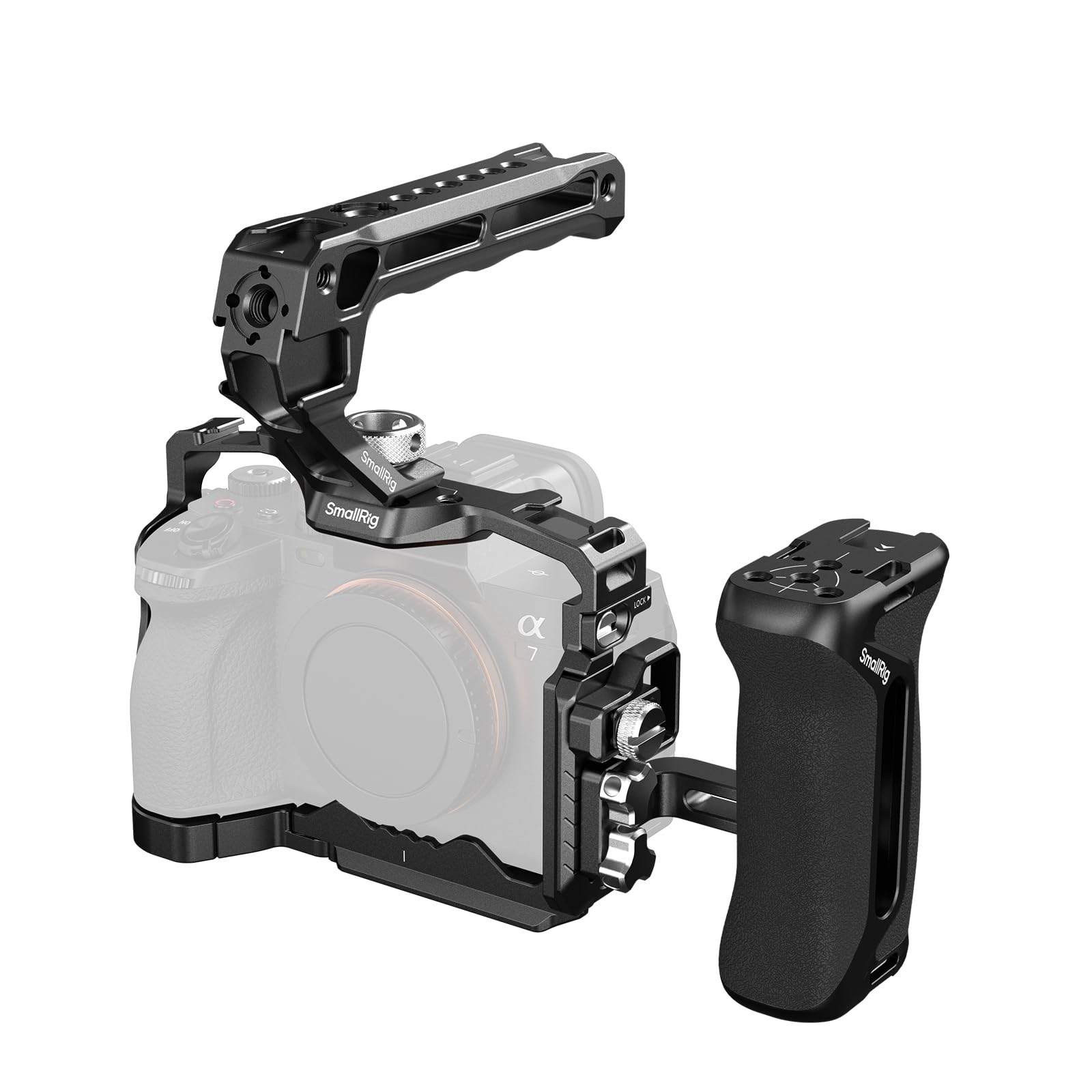 SMALLRIG A7 IV / A7S III Cage con Top Handle, Side Handle y HDMI Cable Clamp, Kit Avanzado para Sony Alpha 7 IV/Alpha 7 S III -3669D