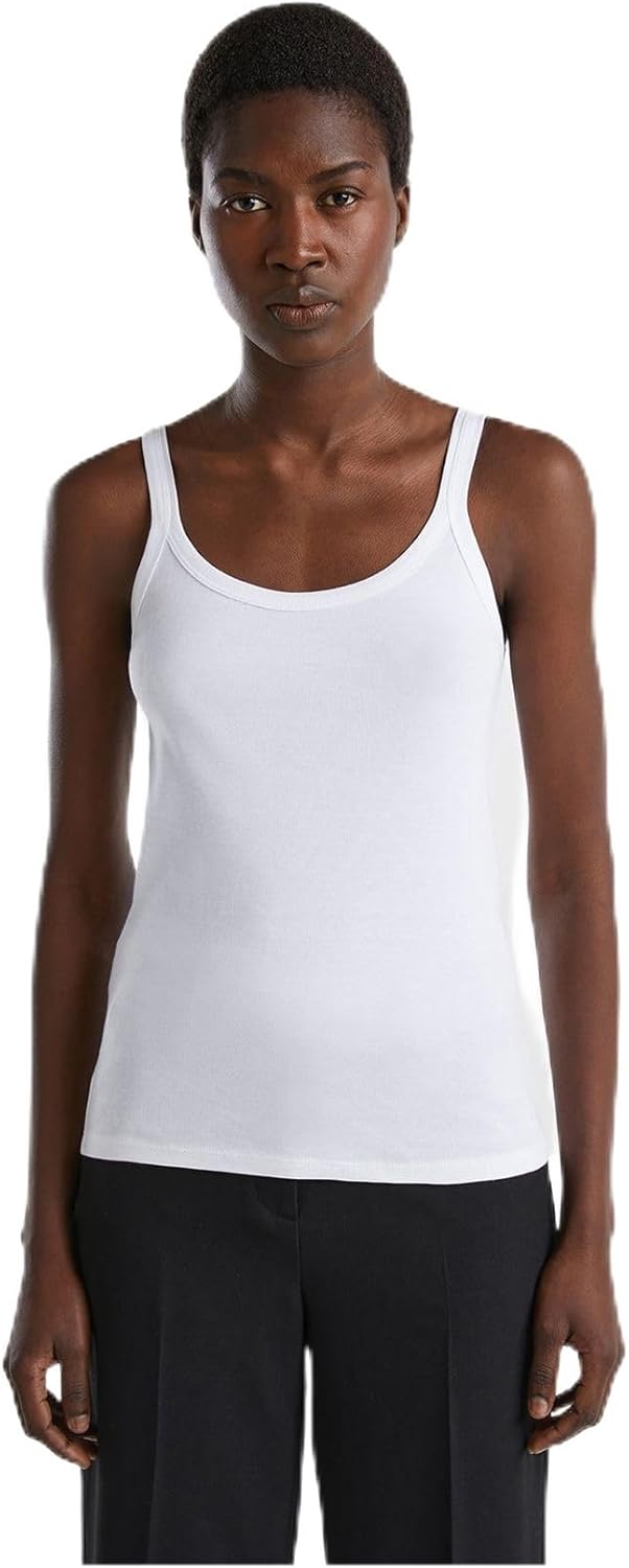 United Colors of Benetton Ladies Tank Top 3ga2e8397 Undershirt Optical White 101 XX-Small, Optical White 101, XXS