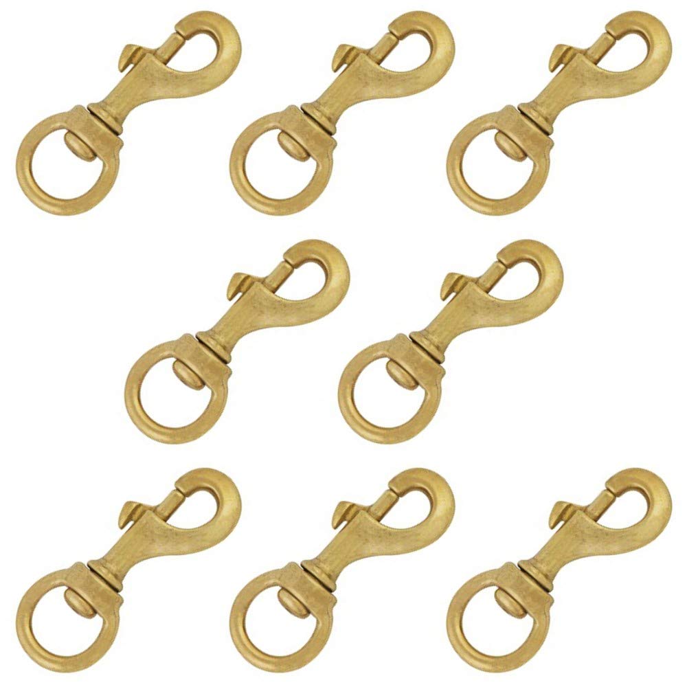 1 1/8 in X 4 3/4 in Hilason Swivel Round Eye Bolt Snap Solid Brass