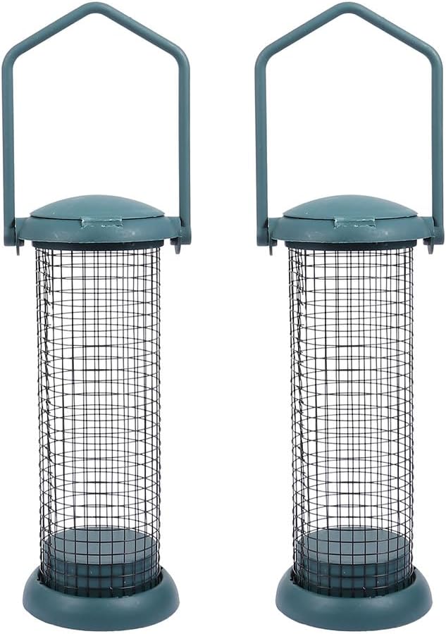 2pcs Outdoor Bird Feeder Grease Container Metal Bird Tube Feeder Metal s Food Container Suet Automatic Pet Resting Tool Hanging Plastic