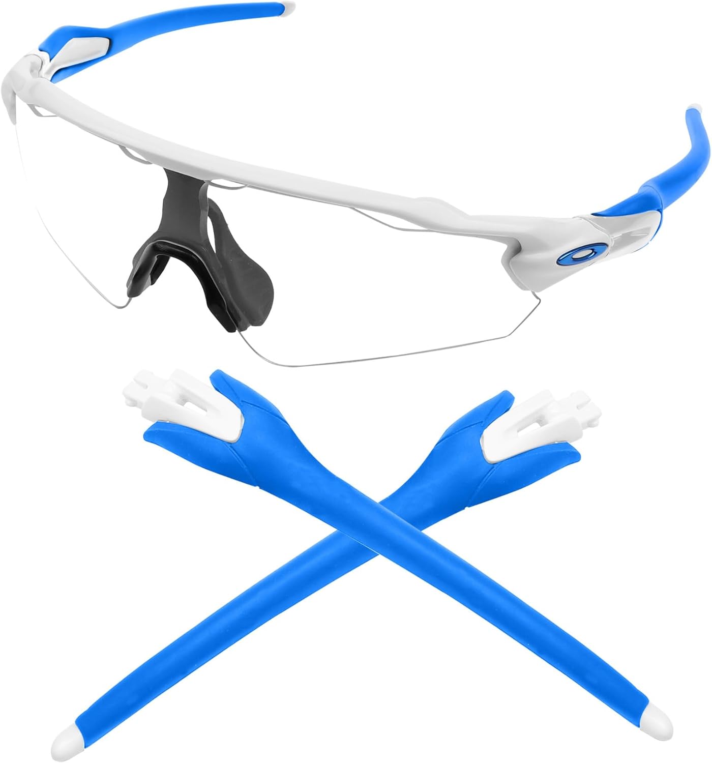 Eye Opening Stuff Replacement White Temples Arms For Oakley Radar EV OO9275 Sunglasses - Sky Blue