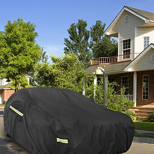 Image of Car Cover for Honda Civic, Waterproof with Door Zipper | Custom Fit，All Weather Protection，Rain & Snow Proof，Windproof，Reflective Strips，Indoor&Outdoor Full Exterior