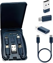 Cable Management Storage Box with Charging Cable and Card Holder, Desk Cord Organizer Storage Case for Travel Home Office Use