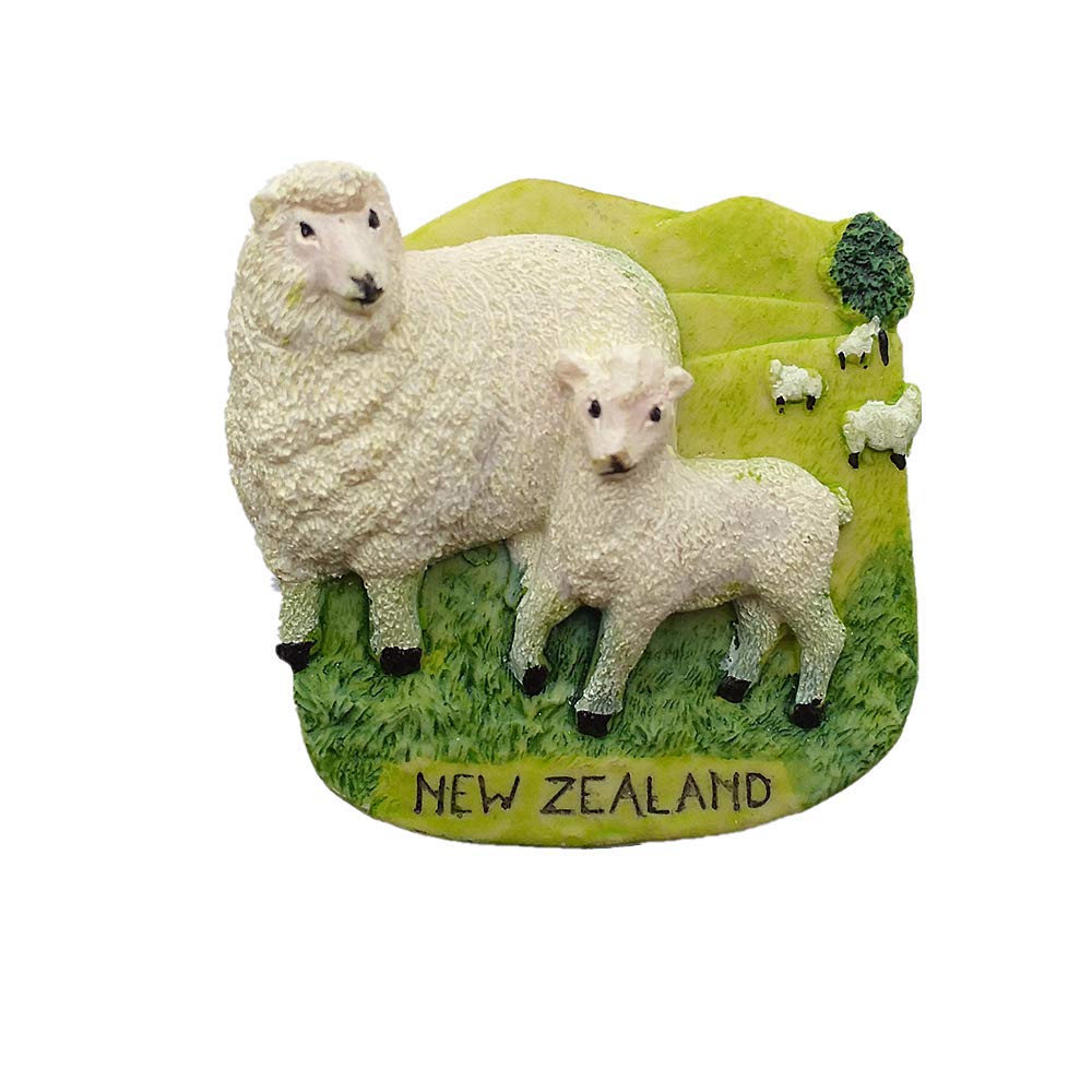 Muyu Magnet Green Sheep Of New Zealand 3D Fridge Magnet Travel Souvenir Gift,Home & Kitchen Decoration Magnetic Sticker New Zealand Refrigerator Magnet Collection