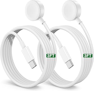 5W Fast Apple Watch Charger Cable,2Pack 3FT Type C iWatch Charger for iWatch Series Ultra 11/10,USB C Magnetic Wireless Fast i-Watch Charging Cord Compatible with iWatch Series 9/8/7/6/SE/SE2/5/4/3/2