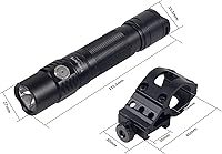 Vista 2 de ThruNite TN12 Pro Weaponlight - Linterna recargable USB-C con interruptor de presión remoto Max 1900 lúmenes, 1,246.7 ft, linternas EDC, blanco frío