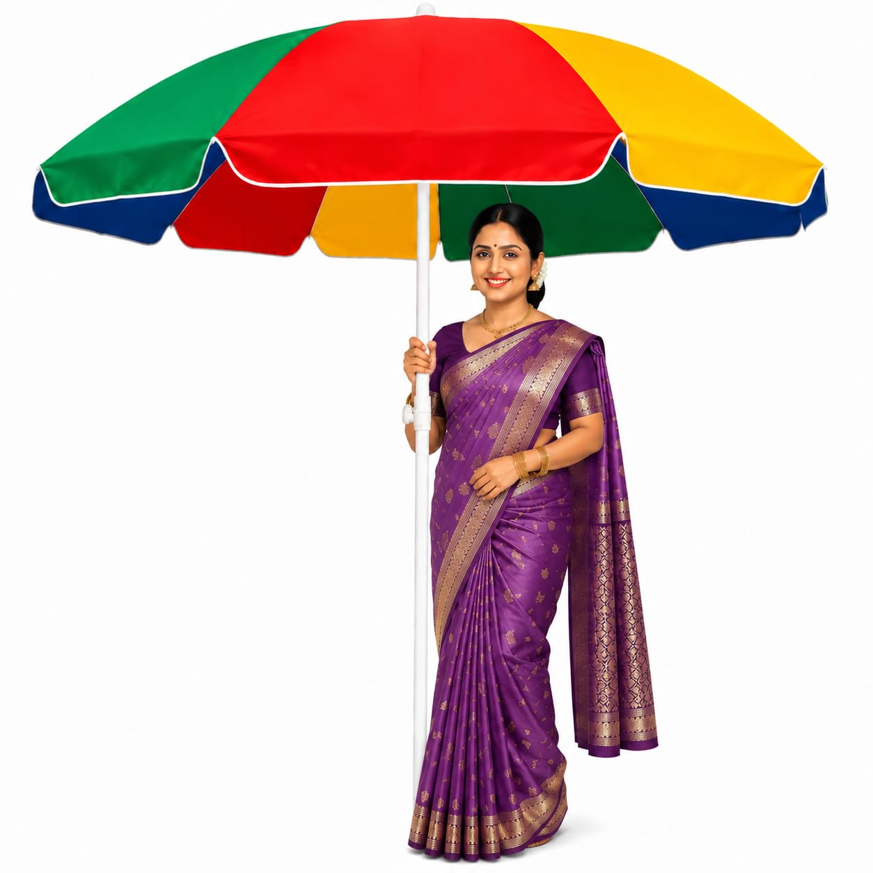 Garden Umbrella 7FT Outdoor Umbrella Lawn Use Garden Umbrella Garden Shade Picnic Use Backyard Use Garden Canopy Terrace Use (Multicolor)-image-41
