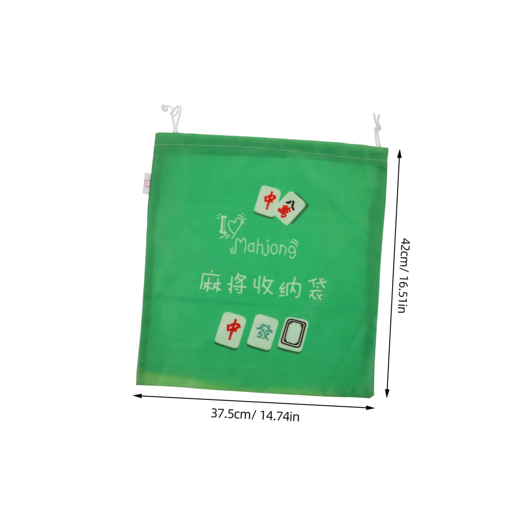 Amosfun Mahjong Holder Bag Portable Drawstring Storage Pouch for Mahjong Accessories Sleek Design for Game Nights and Tournaments and Lightweight Organizer