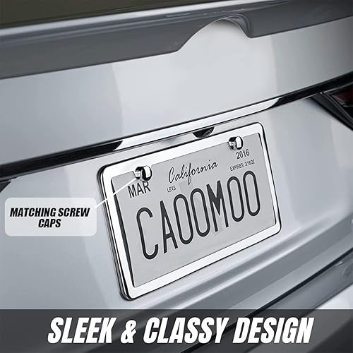 Miniatura 5 de Kit de tornillos antirrobo para matrícula, accesorios de montaje de acero inoxidable para marcos de placas de automóvil, tapas de pernos de cabeza