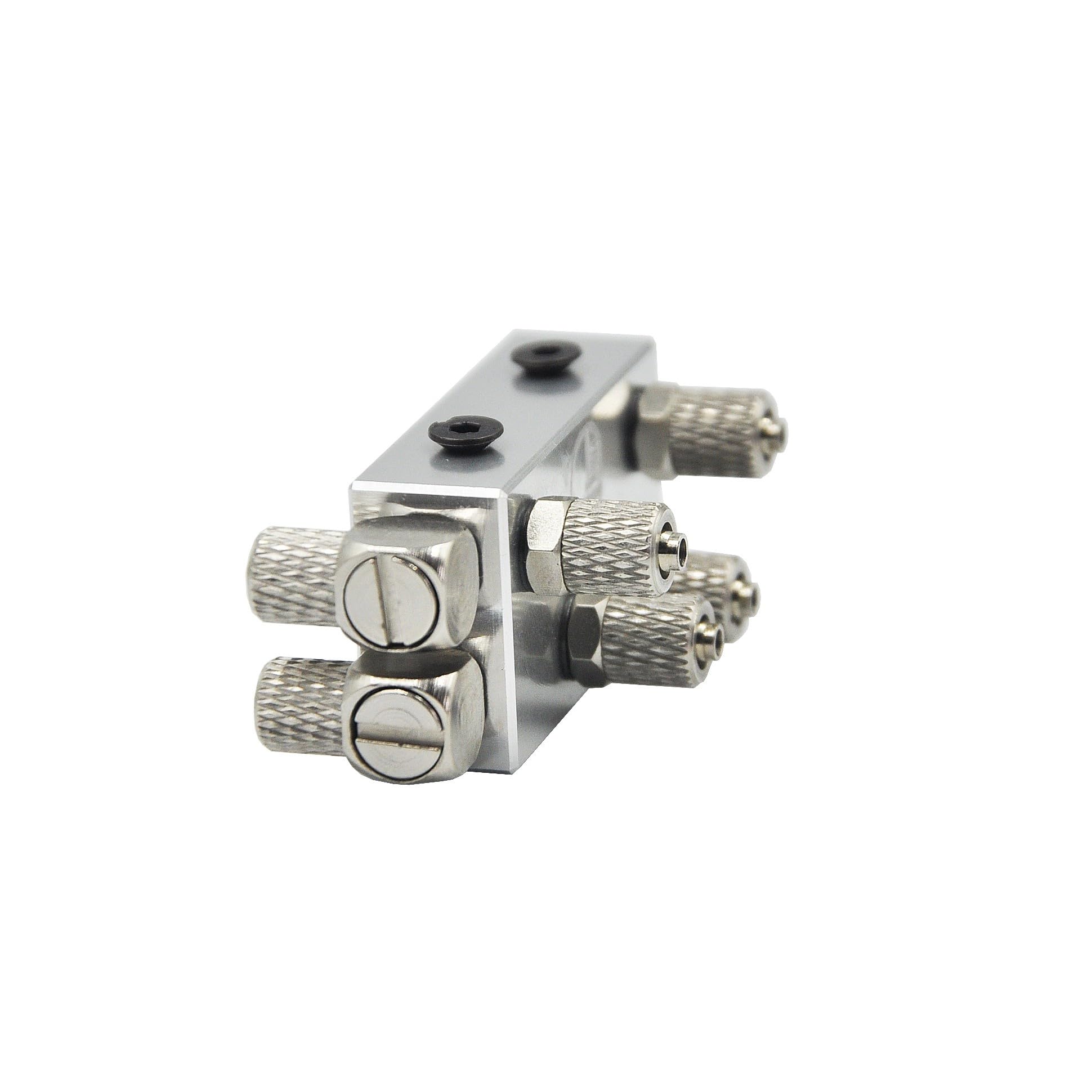1-calowy, dwuwyjściowy dystrybutor oleju hydraulicznego Zintegrowany trójkanałowy do części ramienia koparki metalowej 1/14 RC(Silver)