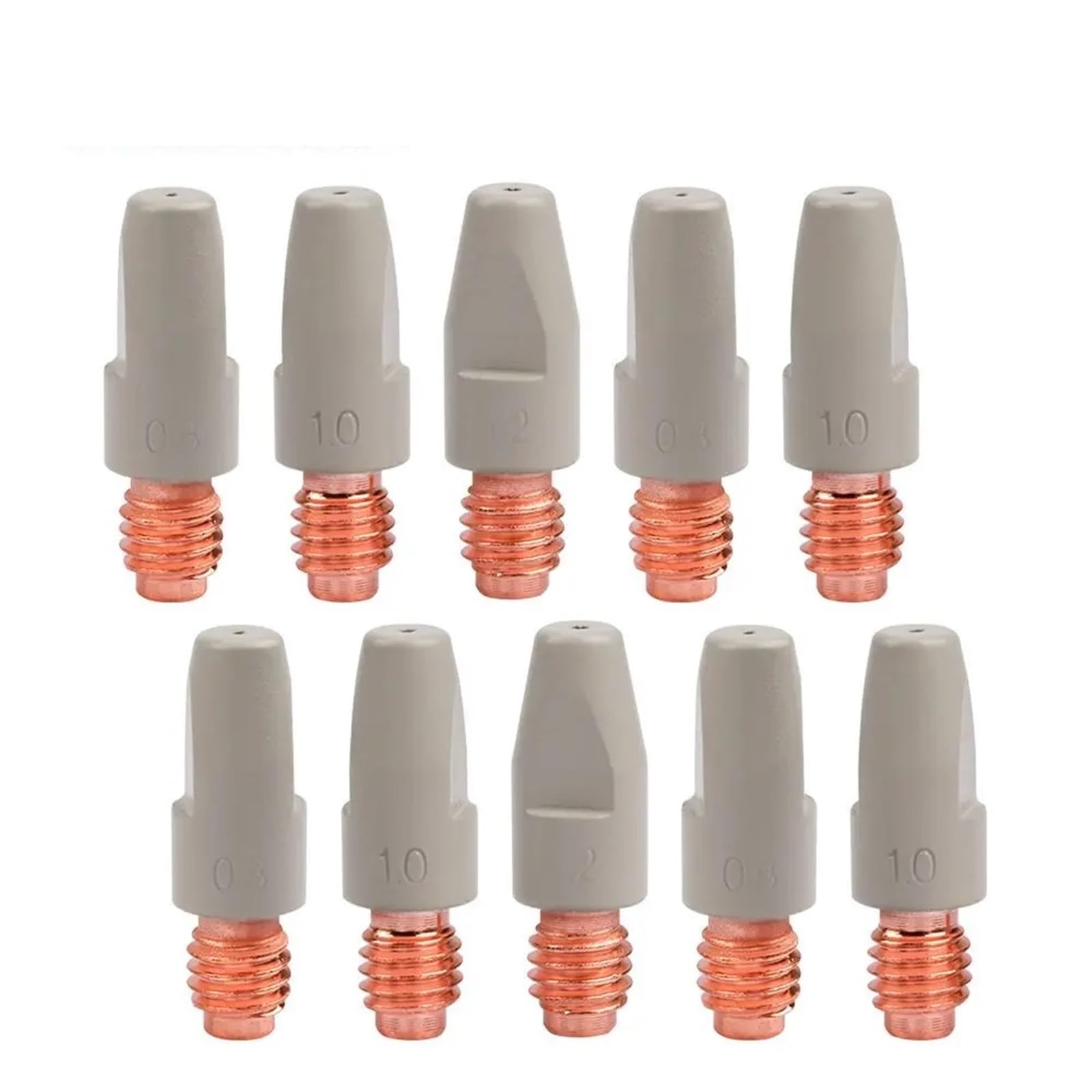 10 punte di contatto MIG 36KD | Nuovo rivestimento protettivo, M8 × 30 mm, 0,8/1,0/1,2 mm, per torcia MB 36KD(0,8 mm)