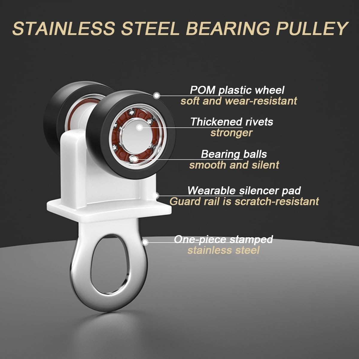 Heavy-Duty Curtain Track System, Indoor Outdoor Room Divider Rods, Ceiling & Wall Mount Window Poles Set (White, 150cm/4.9ft) - Durable, Versatile, Easy Install