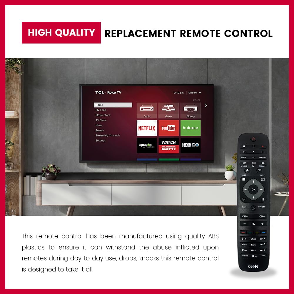 Télécommande Neuve Pour TV Philips 55PFL6678S/12 55PFL7007 - Marque Infrashop, Compatible