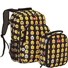 LEGO Heritage Classic Backpack and Lunchbox 2-Piece Combo Set, Matching Back to School Pack and Lunch Kit, Minifigure