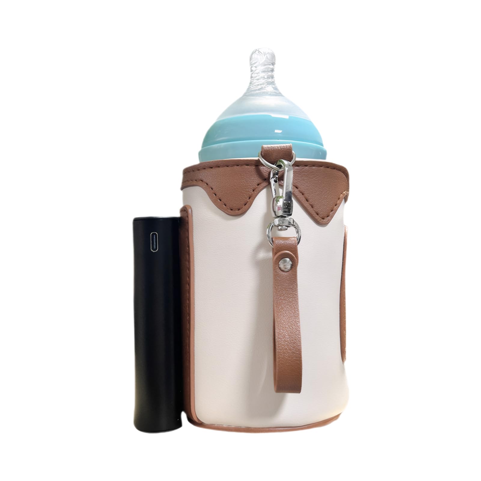 Scaldabiberon in viaggio Rimani portatile e ovunque Scaldalatte portatile per bambini Scaldabiberon, marrone