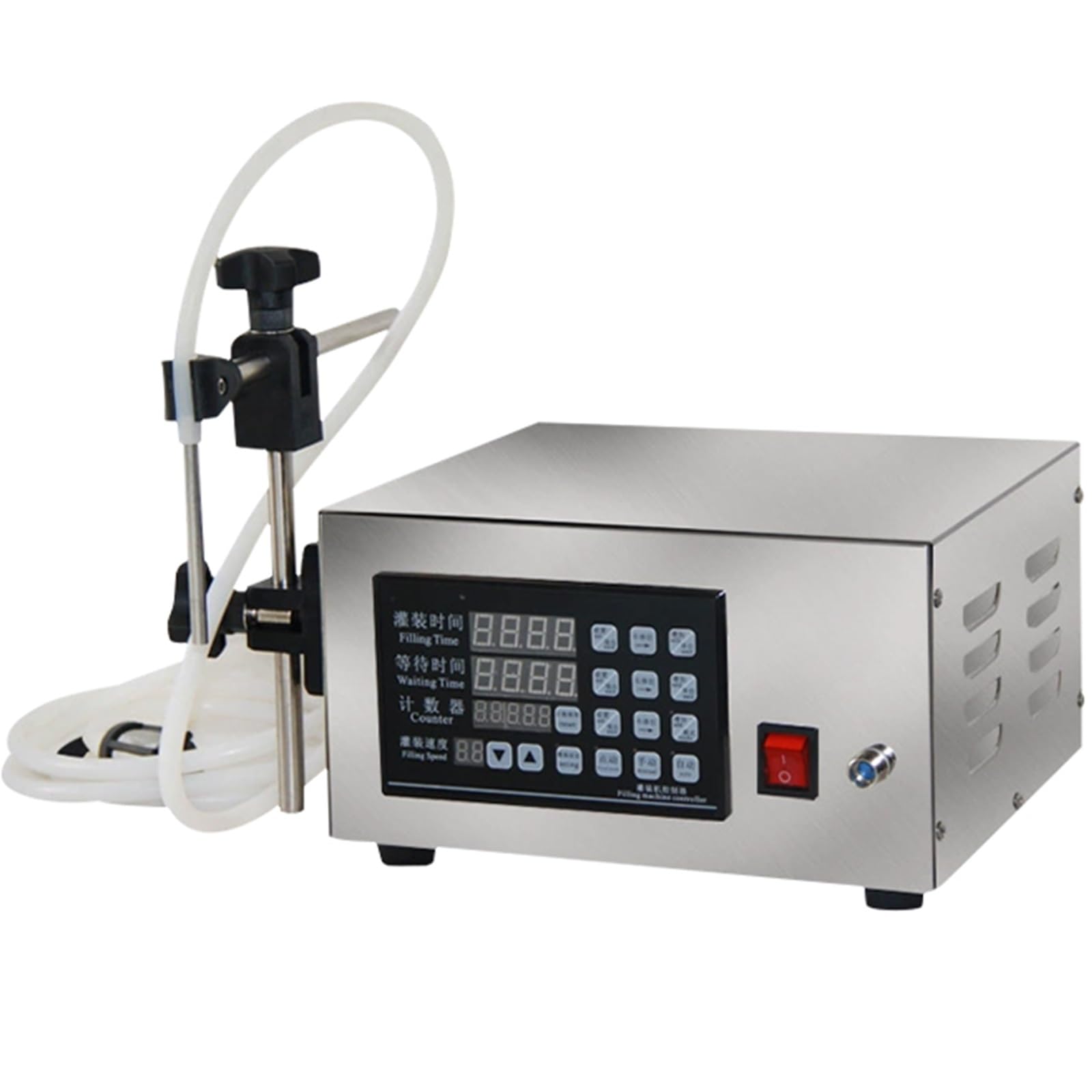 Llenadora de líquidos de 5 a 3500 ml, 3,2 l/min, con Control Digital, automática/Manual, con Bomba de diafragma, para Agua, café y Bebidas.