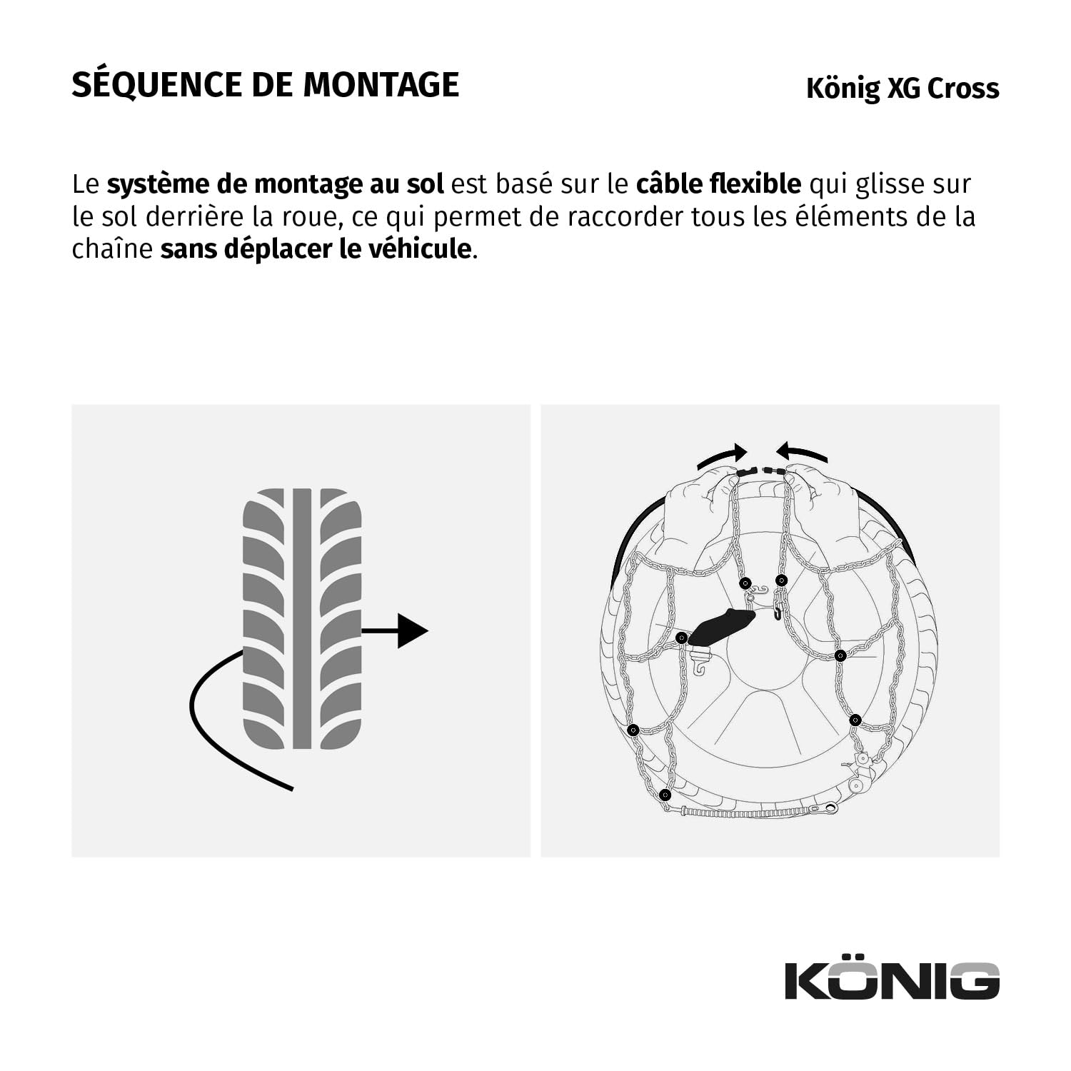 KÖNIG XG Cross 253 Chaînes à neige