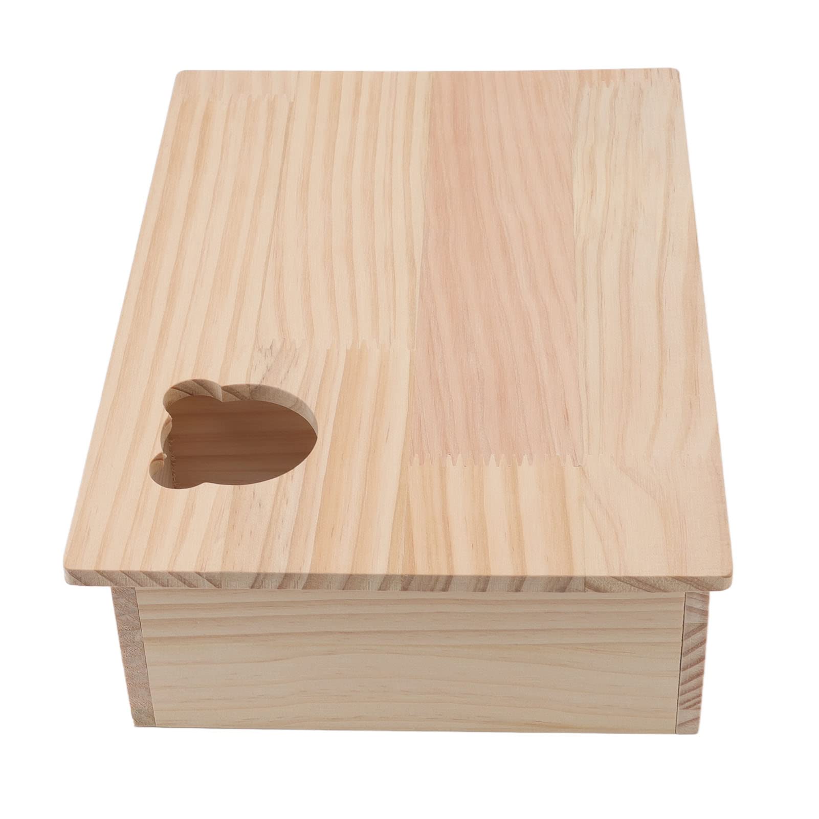 KKPLZZ Casa para Hámster, Escondite de Madera para Mascotas con Techo Móvil y Túnel Subterráneo, para Hámsteres, Chinchillas, Osos Dorados, Mascotas Pequeñas Que Duermen y Exploran