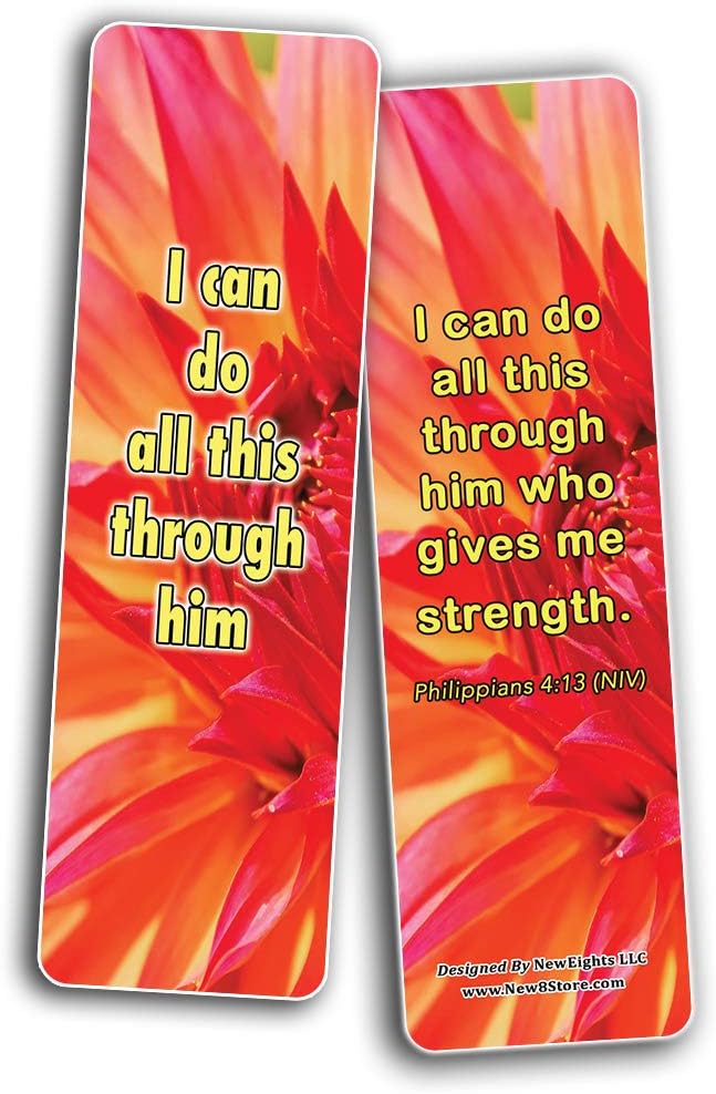 NewEights Popular Bible Verses for Teenage Girls Bookmarks (60 Pack) - Perfect Gifts for Sunday School for Teens Christian Stocking Stuffers Birthday Assorted Bulk Pack - Church Gifts