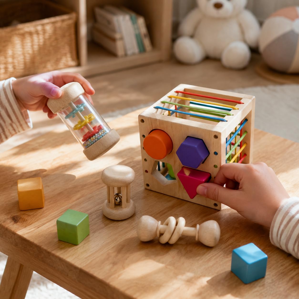 Gioco a di Forme, Cubo 6 Legno