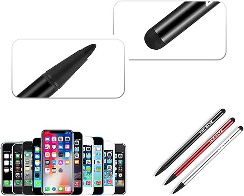 Miniatura 6 de Tek Sty Pro Capacitive Resistive Stylus Universal 2 in 1 Compatible with Your Nothing Ear 1 High Sensitivity & Precision Full Size 3 Pack! (Black