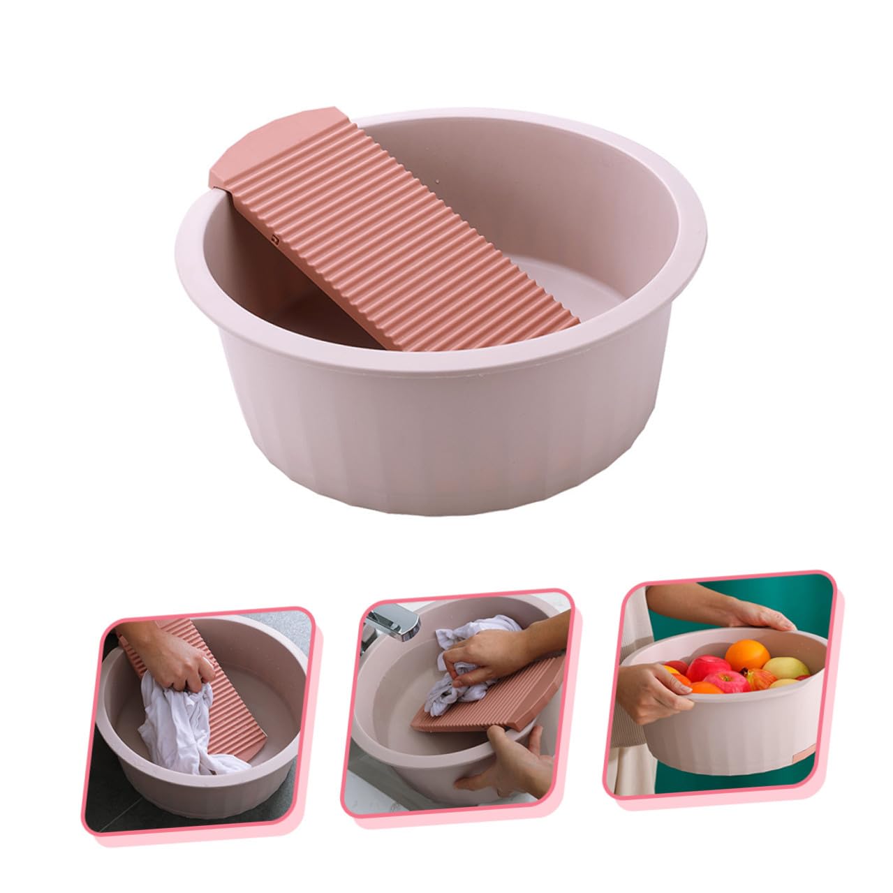 Lavabo per Ragazzo Ragazza in Plastica Spessa ASSE per Lavare Vasca Multiuso per Mani Piedi e Viso del Vaschetta Compatta per Campeggio e Uso Domestico