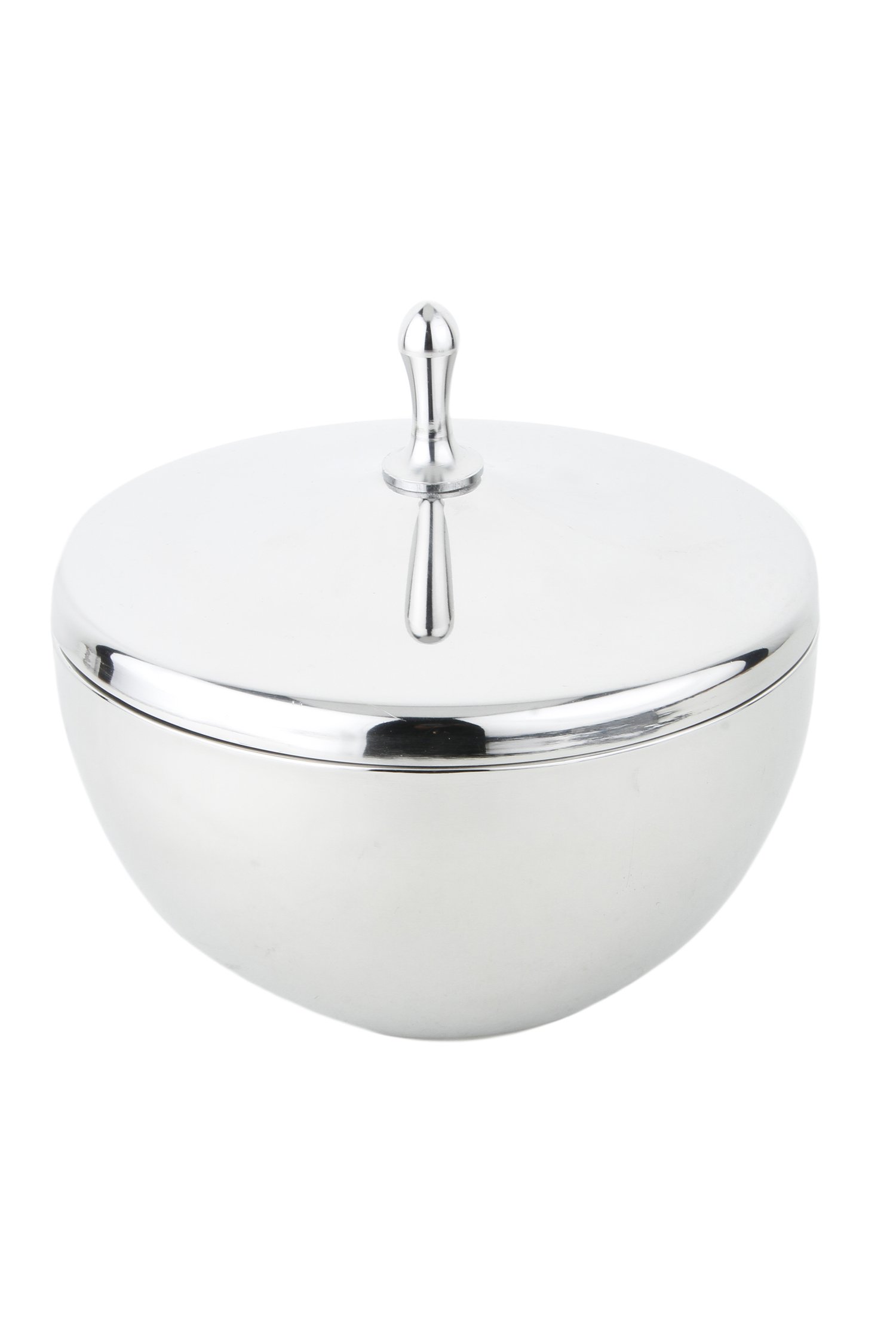 HOMEISH Metallo Stainless Steel Double Walled Serving Bowl with Lid - 18 Cms (Approx. 1200 ML)