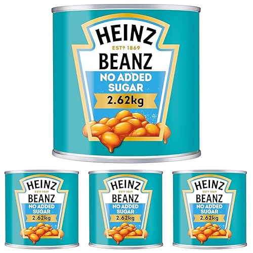 Heinz No Added Sugar Baked Beans 2.62kg (Pack of 4)