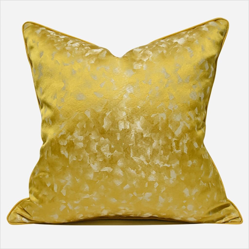 HBJWOV Yellow Throw Pillow Cover Sofa Living Room Comfortable Mother and Baby Rest Seat with Feathered