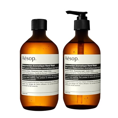 Aesop Resurrection Aromatique Jabón de Manos y Repuesto  Gel Suave para Manos que No Reseca con Aceites de Naranja, Romero y Lavanda  16.9oz  500mL