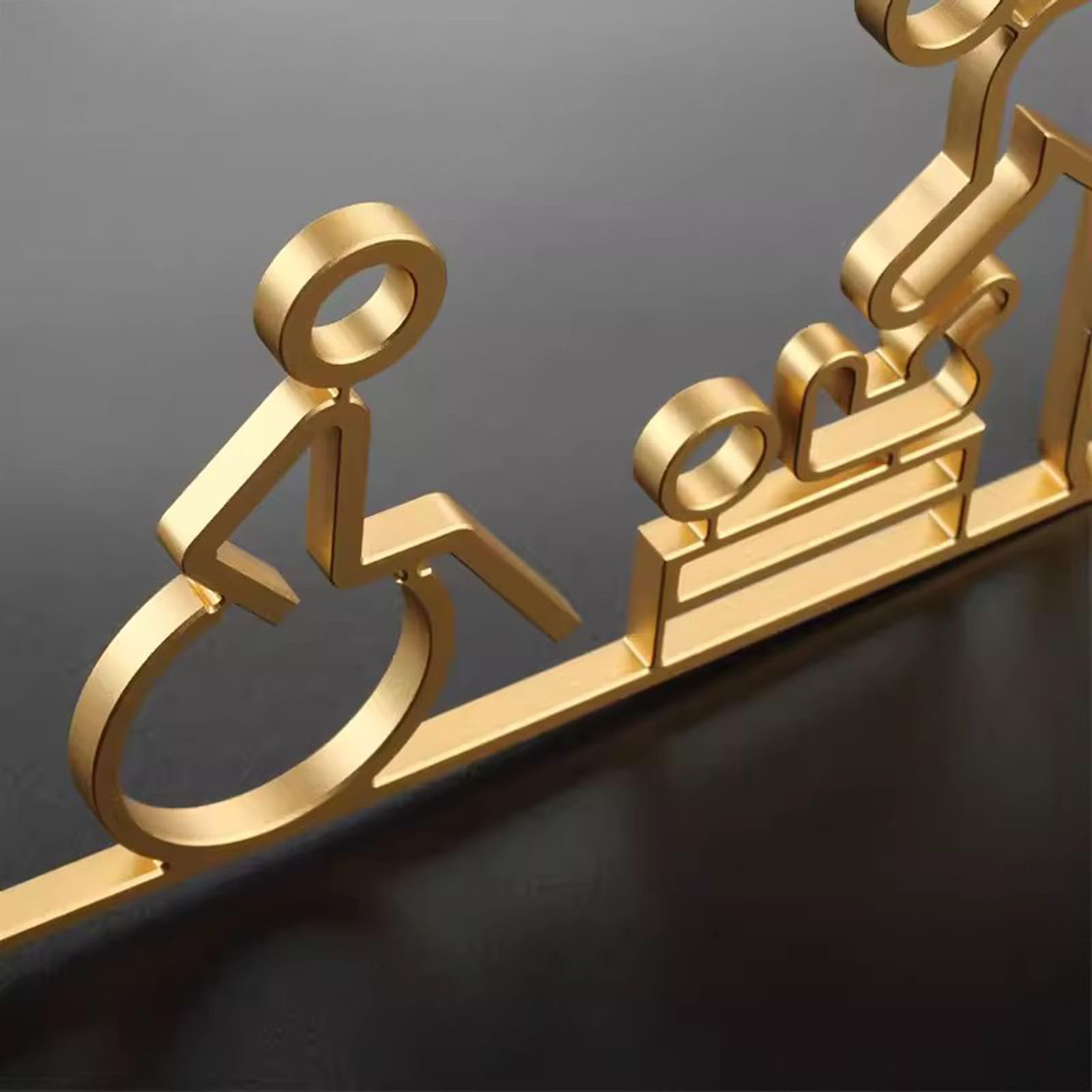 Badezimmer Kennzeichen, Wandbehang, geschäftliches Badezimmer-Türschild, Toilettenschild – einfach zu installieren, 41,9 x 16,5 cm(A)