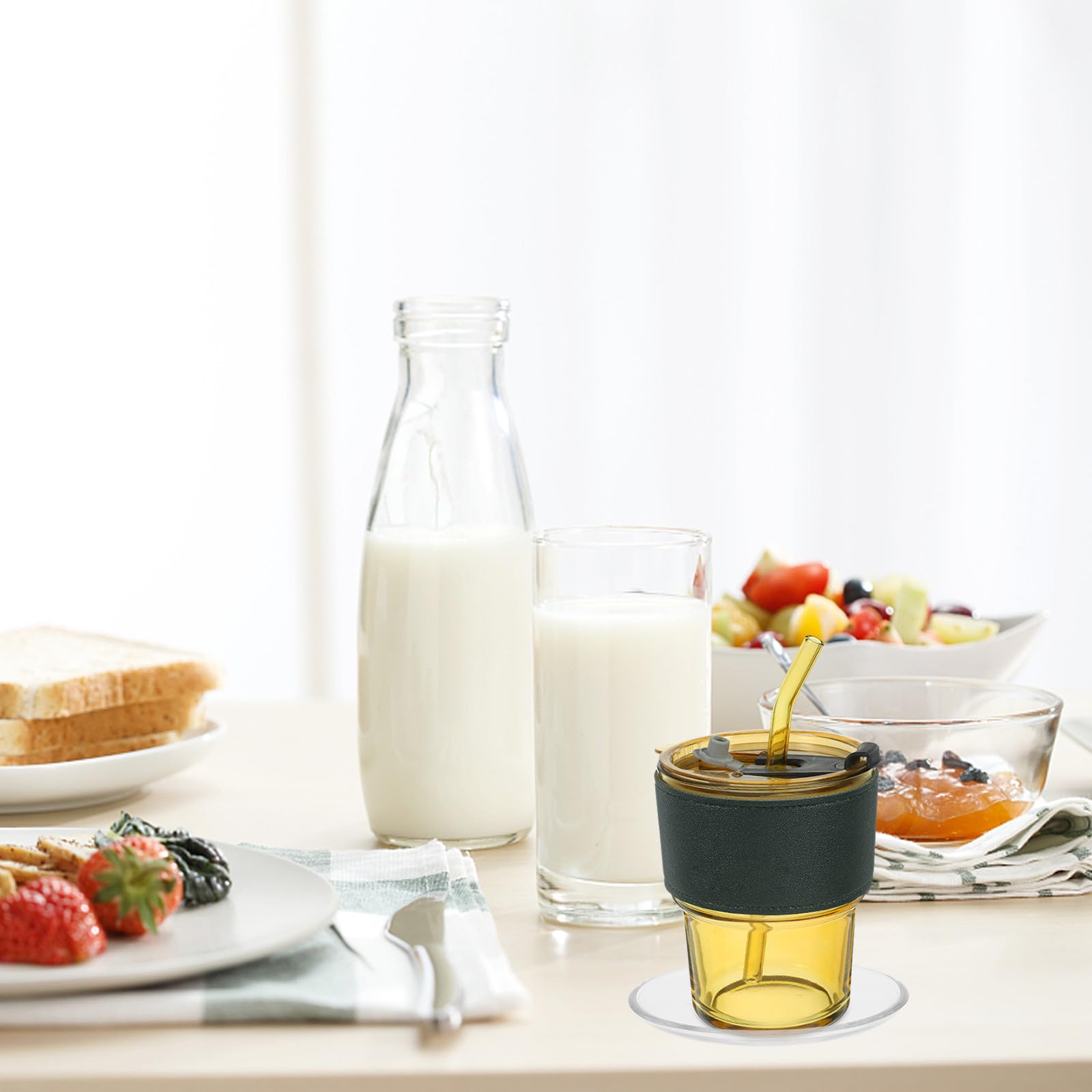 Piattini Trasparenti in Vetro Rotondi 8,5 CM, Piatti per Tazzine da caffè e Snack, Durevoli e Leggeri, Adatti per Casa e Uso Professionale, Set da 2 Pezzi Riutilizzabile