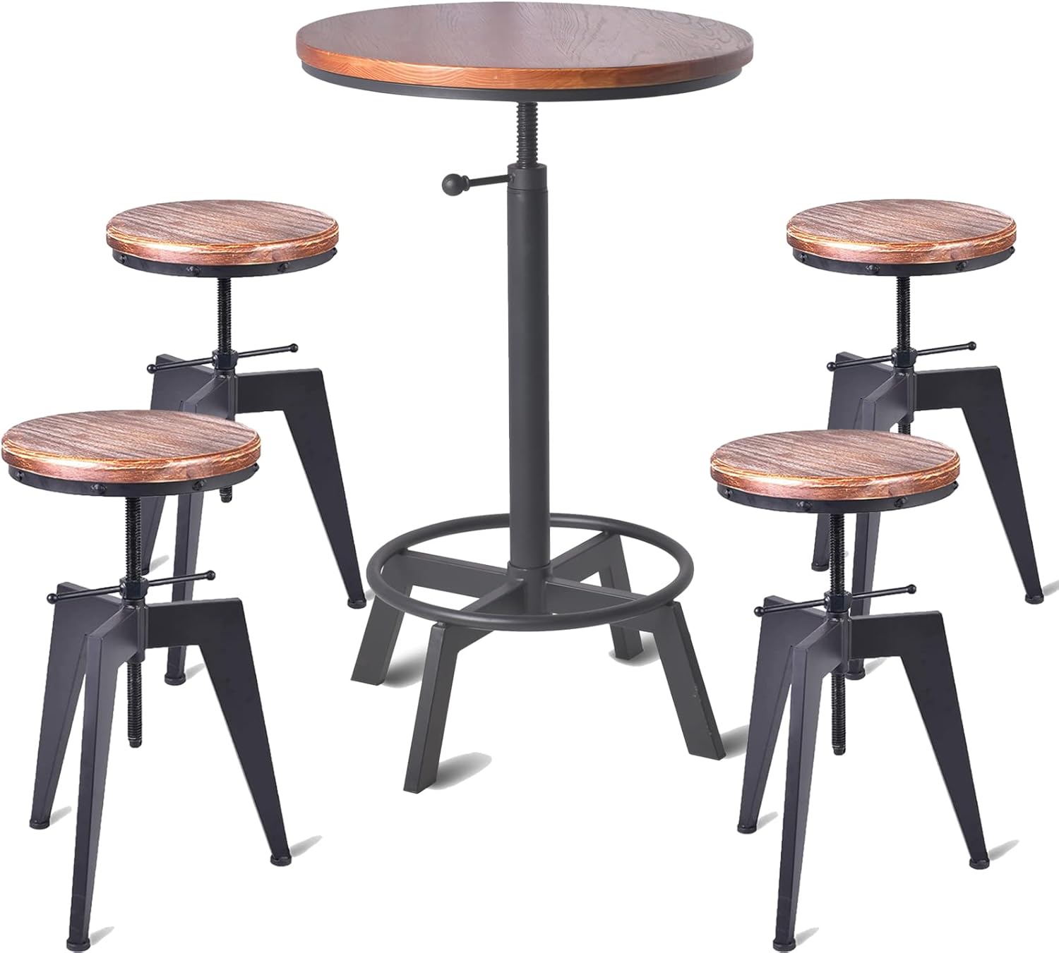 BOKKOLIK Set of 4 Vintage Bar Stools(1925inch) and