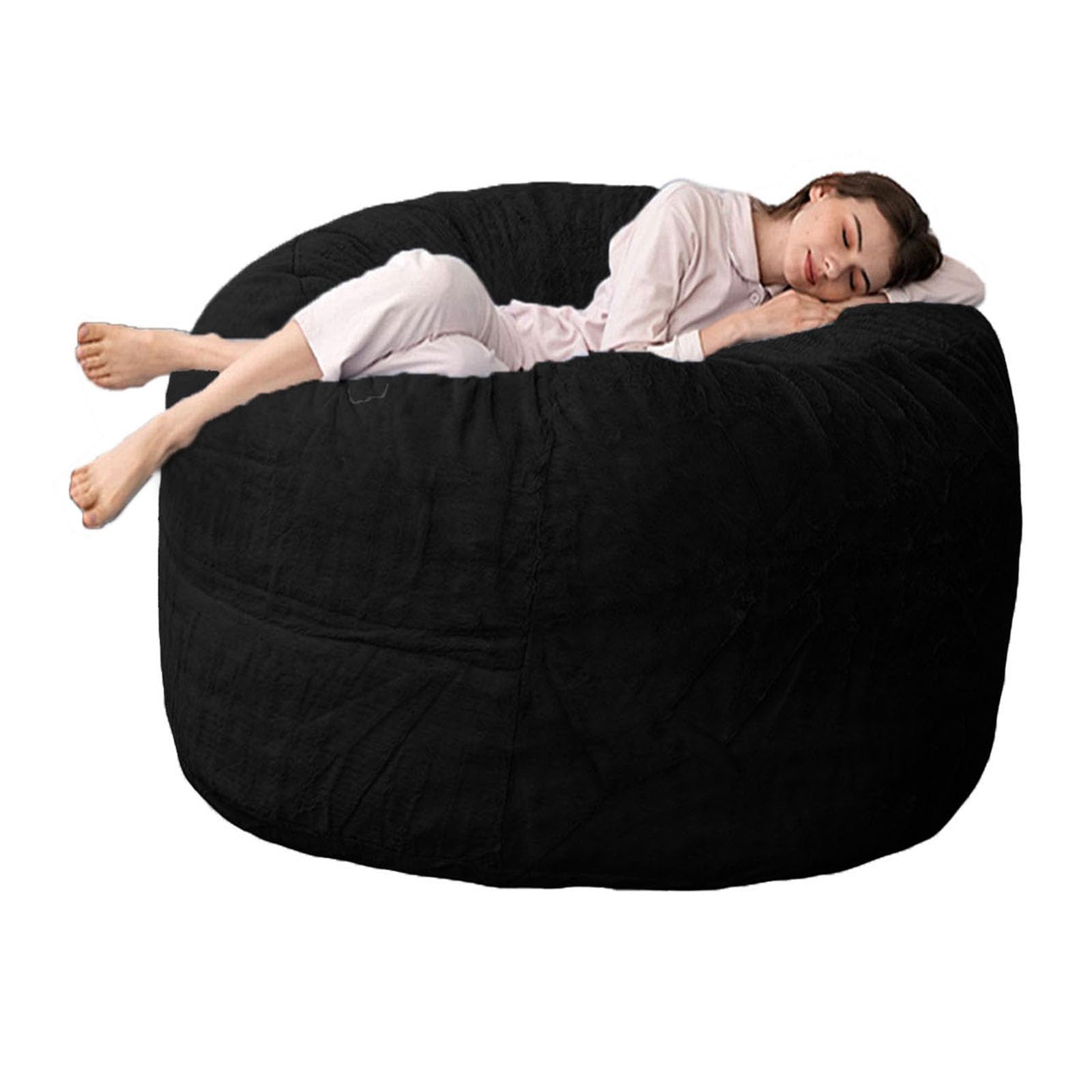 Bean Bag Chair Cover (No Filler), 4ft Fluffy Washable Large Bean Bag Chairs Cover for Adults for Living Room Bedroom Furniture