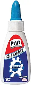 Cola Branca Pritt Tenaz, ideal para uso em casa, escola ou escritório, transparente, Cola escolar atóxica adequada para crianças, Embalagem 1x35g