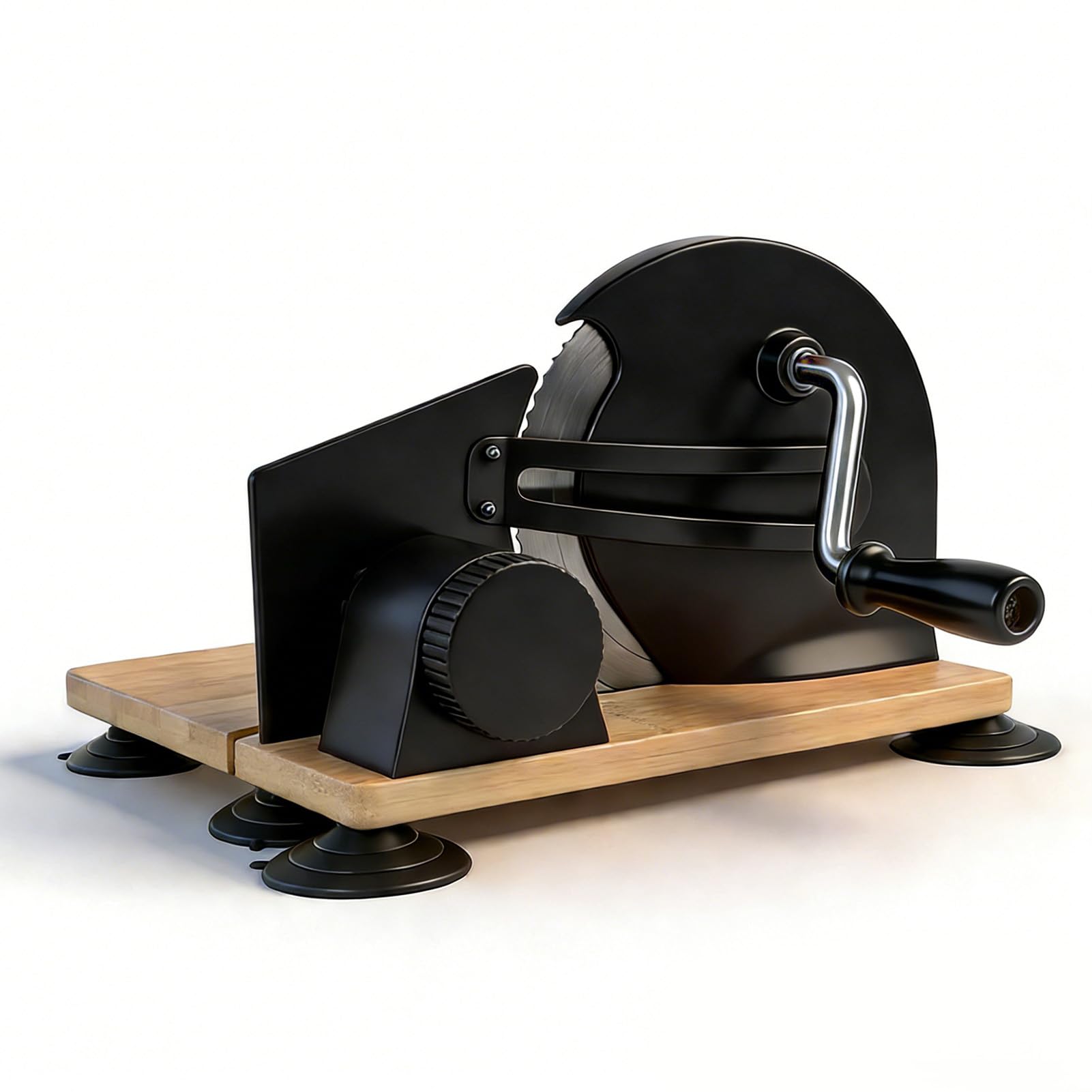 Naroote Cortador de Pan Manual, Herramienta de Corte de Espesor Ajustable con Manivela, Máquina de Corte Uniforme de Acero Inoxidable con Diseño Compacto y Estable, Ideal para Masa Madre y Cocina