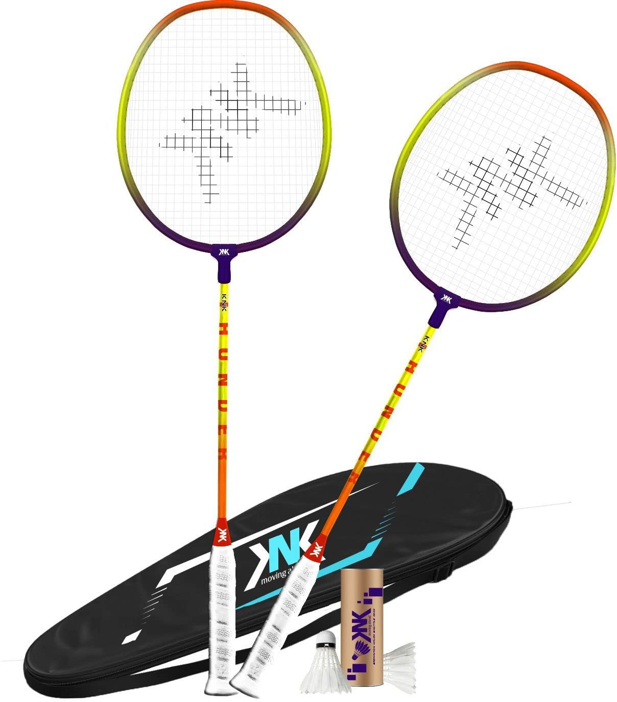 KNK Steel Badminton Racket Combo Set, Lightweight Badminton Racquet with 3 Pc Feather Shuttlecocks and Carrying Bag for Outdoor Games Suitable for Beginners (B09LHJ72B7) Amazon Price History, Amazon Price Tracker