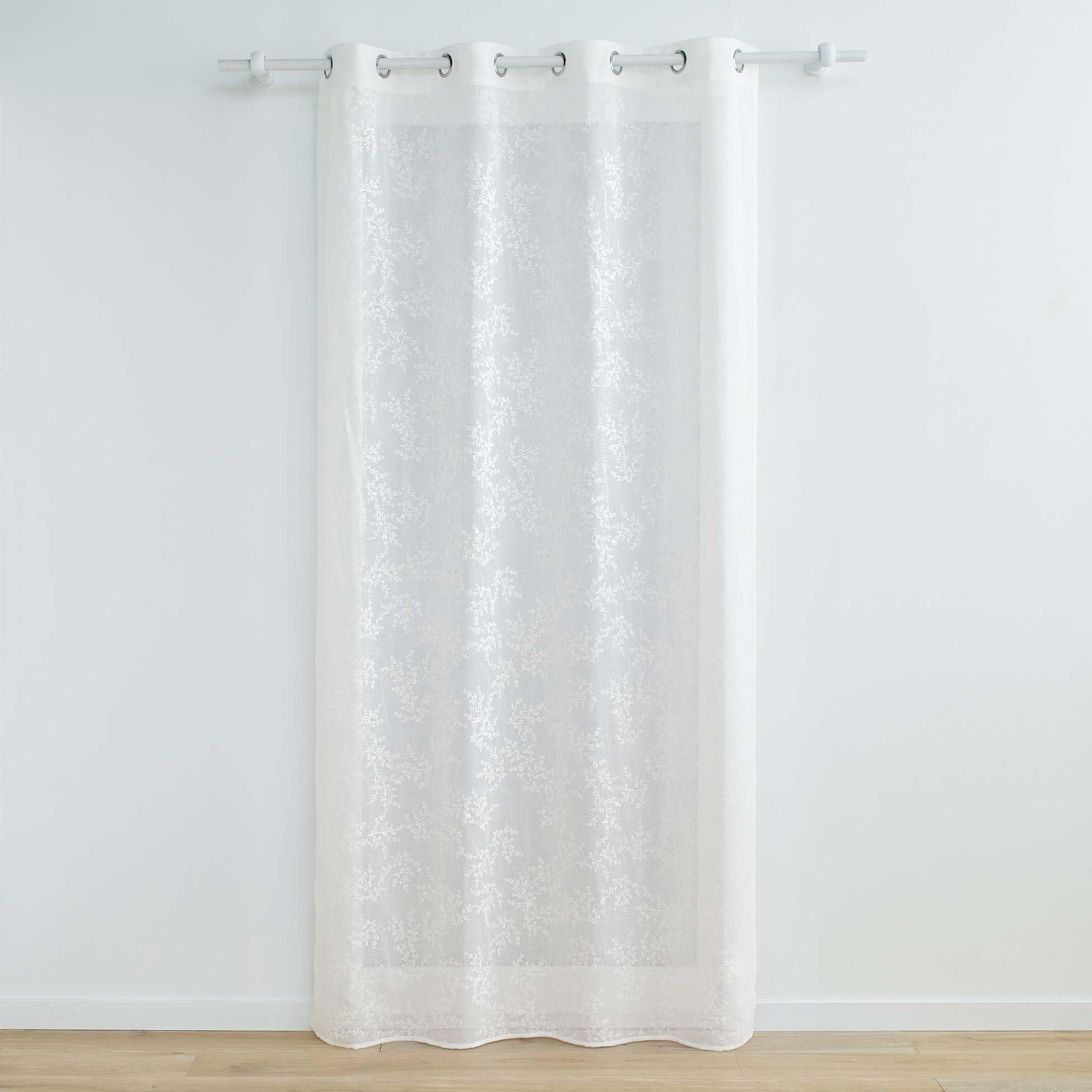 Douceur d'Intérieur, Karla Net Curtain with Eyelets (140 x 240 cm) White
