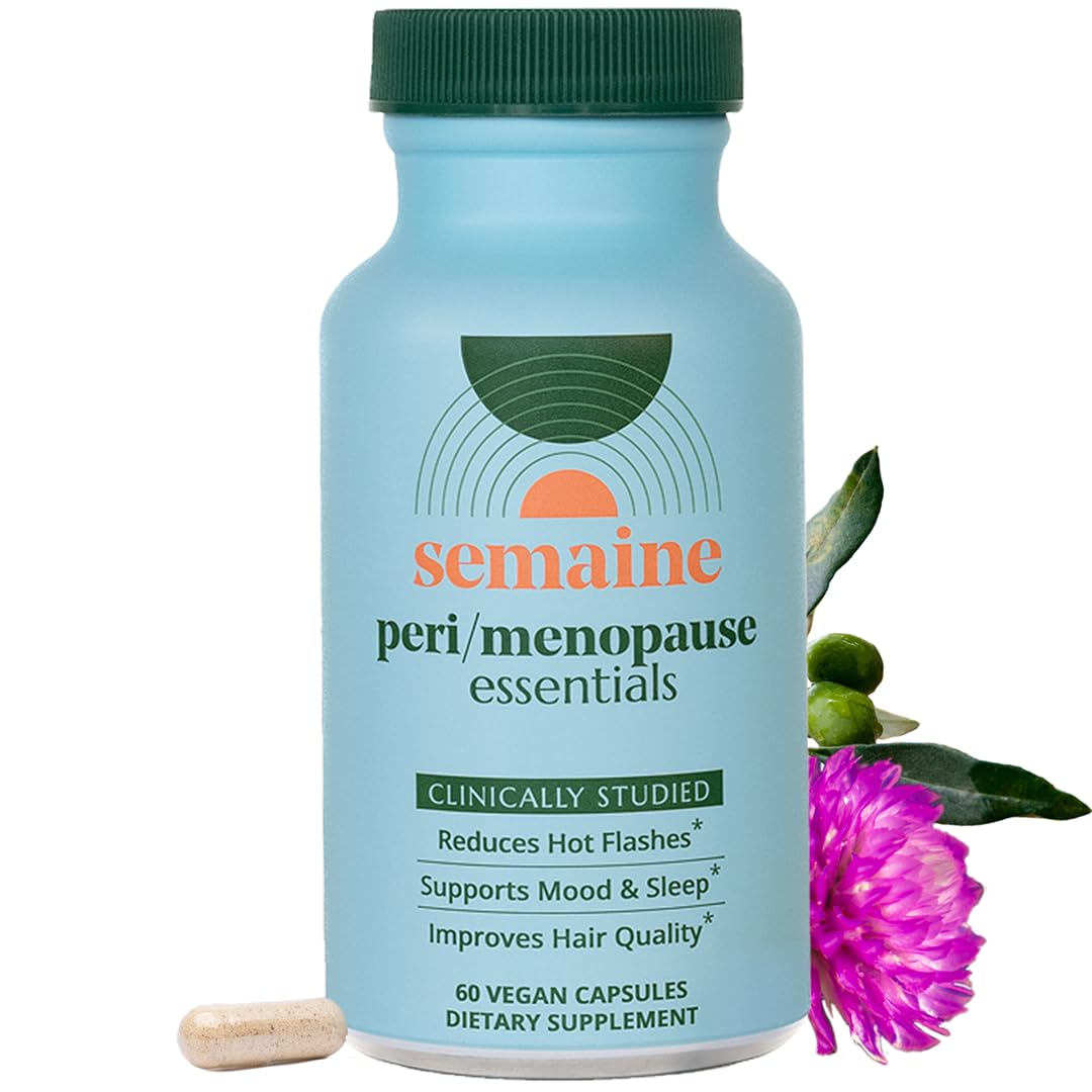 Semaine Menopause Essentials for Women – 30ct, Clinically Tested, Reduce Hot Flashes, Improve Mood, Manage Weight, Eliminate Night Sweats, Just One A Day