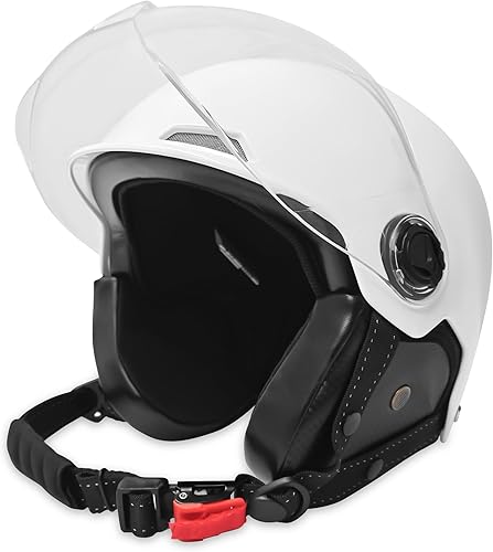 Casco de motocicleta para adultos, medio casco con máscara resistente al viento para crucero, bicicletas de carretera, bicicletas eléctricas, casco