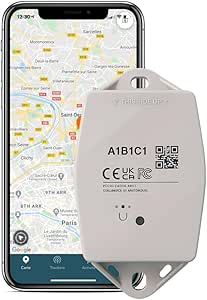 Traceur GPS Maxi Blanc - Voiture et Moto - Autonomie 5 Ans - Suivi Discret sans Recharge - Abonnement requis Via App - Idéal pour Véhicules, Remorques, Bateaux, Chantiers asin的图片