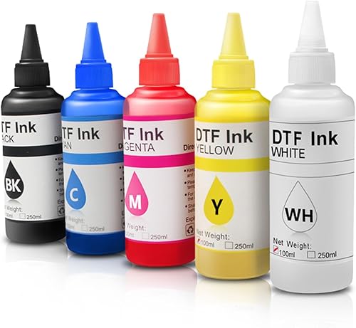 Paquete combinado de tinta DTF de 3.4 fl oz compatible con cabezales de impresión Epson instalados DTF impresoras L1800 1390 ET-4800 8550 XP15000