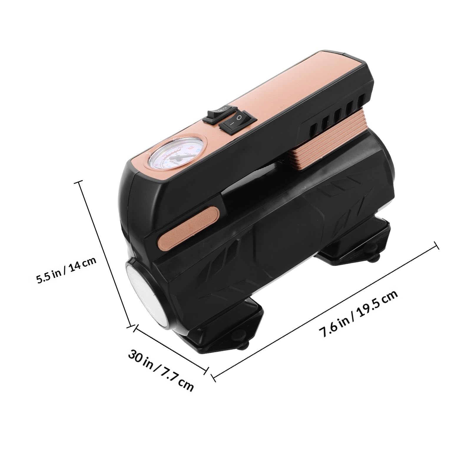 Compressore Portatile 12v per Auto e Moto, Gonfiaggio Automatico Abs