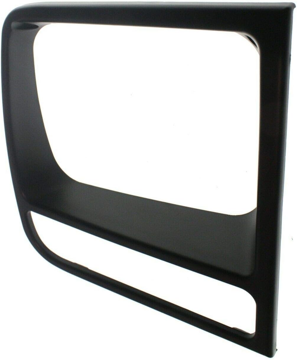 Front Right Passenger and Left Driver Side Head Light Door Insert Molding Bezel Cover Grille Trim Replacement for 1997-2001 Jeep Cherokee Black Textured Plastic CH2512157 CH2513157 55055136 55055137