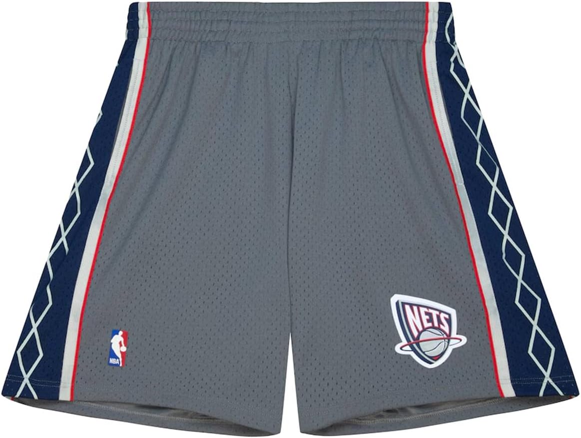 New Jersey Nets Hardwood Classics 2004/05 Mens Gray Swingman Shorts