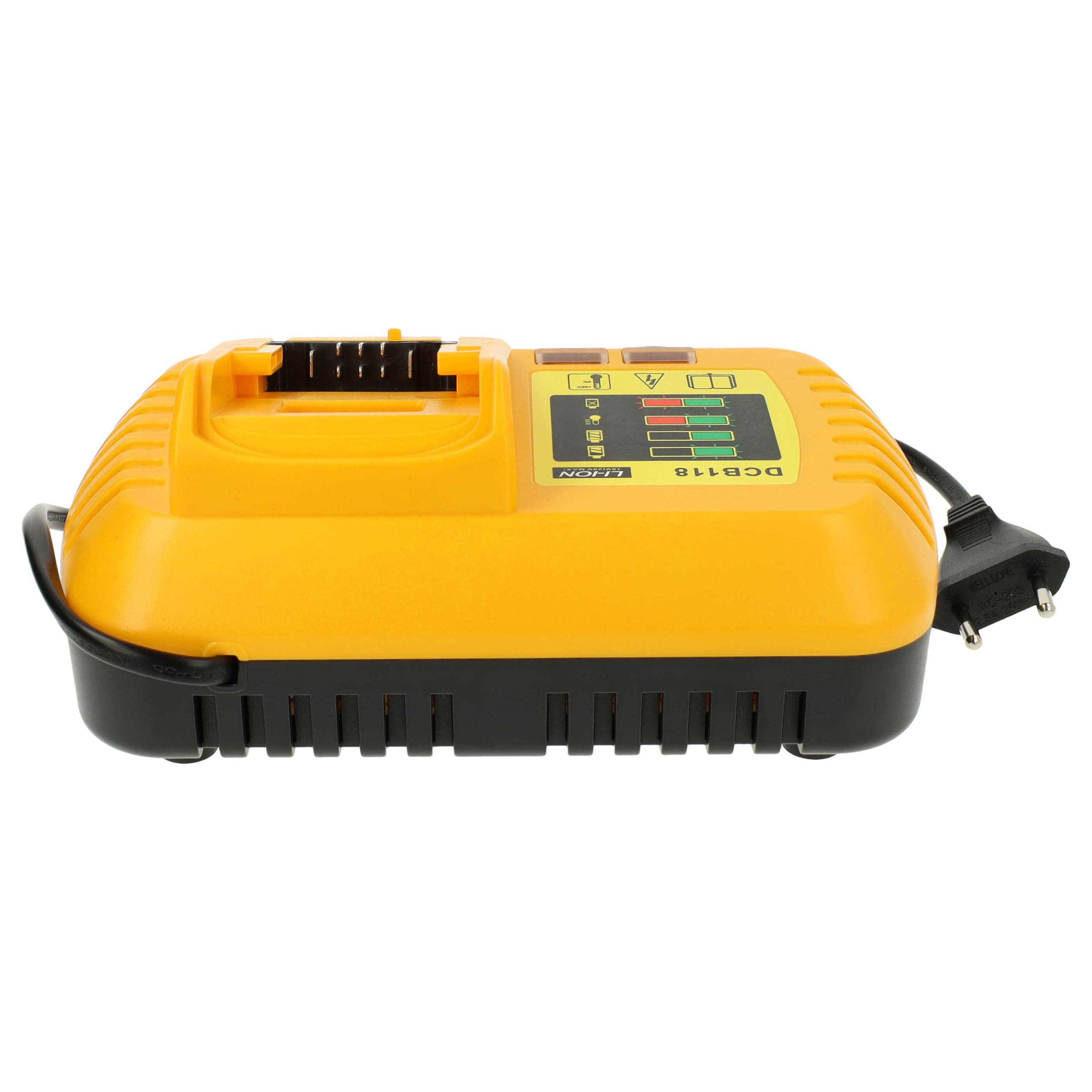 vhbw szybka ładowarka kompatybilna z Dewalt DCE0811, DCE0811D1G-QW, DCE0811D1R-QW, DCE0811LR-XJ, DCE0811NR-XJ, DCE0825 Baterie narzędziowe